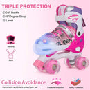 Sowume Adjustable Roller Skates for Girls and Women, All 8 Wheels of Girl's Skates Shine, Safe and Fun Illuminating for Kids by TinyTreasures Baby Boutique