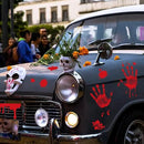 KUUQA 4 Pcs Bloody Handprint Clings Horror PVC Stickers Decals for Halloween Decorations by CozyNest Decor