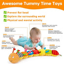 Baby Sensory Caterpillar Toys 0-3 Month Music Animal Stuffed Plush Toy for Infant 0-3-6-12 Month Tummy Time with Crinkle Rattle for Newborn 9-12 Month Texture Toy for Boy Girl Birthday Shower 1 by TinyTreasures Baby Boutique