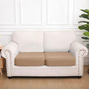 hyha Waterproof Couch Cushion Covers, Stretch Sofa Couch Seat Slipcover for Dog Washable, Non-Slip Waterproof Outdoor Cushion Covers for Patio Furniture Replacement (2 Pieces, Camel) by CozyNest Decor