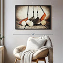 Elephant Stock Golf Sets Wall Art - Horizontal Framed Canvas - 1-Piece Mancave Wall Decor - Photography Sports Canvas Print - Yellow and Brown Decor for Wall - 31" X 21" by CozyNest Decor