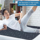 OUTCREATOR® Washable Bed Pads 34" x 56" (Pack of 2), Incontinence Mattress Protector, Anti-Slip Waterproof Underpads for Adults Kids Elderly Pets, Absorbency & Reusable Bedwetting Pads (Navy Blue) by TinyTreasures Baby Boutique