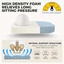 downluxe Indoor Chair Cushions for Dining Chairs, Soft and Comfortable Textured Foam Kitchen Chair Pads with Ties and Non-Slip Backing, 16" x 16" x 2", Light Blue, 6 Pack by CozyNest Decor