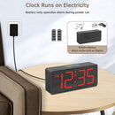 DreamSky Wooden Digital Alarm Clock for Bedroom - Desk Clocks for Living Room with Large Numbers, Loud Alarm for Heavy Sleepers with Volume Control, Dimmer, DST, Office Wood Decor (Adapter Powered) by TinyTreasures Baby Boutique