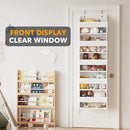 SpaceAid 2 Pack Over The Door Organizer with 5 Large Pockets and 10 Mesh Side Pockets, 5 Layers Door Organizer Hanging with Clear Window for Bedroom, Bathroom, Pantry and Nursery, White by CozyNest Decor