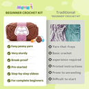 Mewaii Crochet Kit for Beginners – 5 Easy Dachshund Dog Crochet Kits with Step-by-Step Video Tutorials, Pre-Started Yarn, 40% Extra Yarn, Beginner Crochet Kit for Adults & Kids by TinyTreasures Baby Boutique