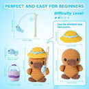MOREJMTT Crochet Kit for Beginners Animal,Crochet Animal Kits,Crocheting Kit for Starters,Learn to Crochet with Step-by-Step Video Tutorials,Beginner Crochet Kits for Adults(Platypus) by TinyTreasures Baby Boutique
