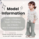 2 Pack Toddler Baby Girl Pants Flare Leggings Ribbed Knit Newborn Bell Bottoms Solid Ruffle Infant Pants for Girls by TinyTreasures Baby Boutique