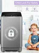 Full-Automatic Washing Machine 25 lbs Portable Washer 10 Wash Program & 8 Water Level with LED Display，Drain Pump, Ideal for Apartments, RV, Camping, Grey by CozyNest Decor
