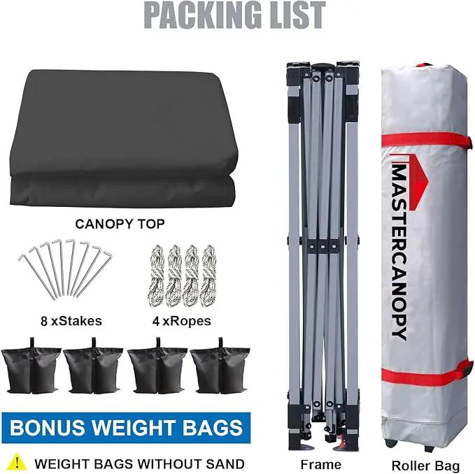 MASTERCANOPY Durable Pop-up Canopy Tent with Roller Bag (8x8, Dark Grey), photo 5 of 6
