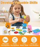 Alphabet Learning Toys for Toddlers, Word Work Small Group Set with 104 Phonics Flash Cards and 26 Animal Figurines, Fun Education Classroom Supplies Alphabet Sounds Teaching Games for Kids by TinyTreasures Baby Boutique