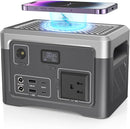 Portable Power Station 192Wh Outdoor Generator with AC Outlet 100W(200W Surge) Power Bank for Home Backup Outdoor Emergency RV Van Hunting, 3.9lb, Music Player&LED Lights LiFePO4 Battery by TinyTreasures Baby Boutique