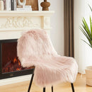 AMTOVO Faux Fur Rug, Pink Small Area Rug, Fluffy Sheepskin Rug, Fuzzy Ultra Soft 2 x 3 ft Shag Rugs for Bedroom Sofa Throw Cushion Room Decor, Sheepskin by CozyNest Decor