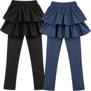 Girls School Uniform Pants Leggings with Skirts Stretch Warm Jegging 4-12 Years by TinyTreasures Baby Boutique