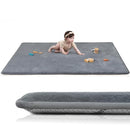 Baby Play Mat for Floor,1.3" Thick Elasti-Foam 50"×74" Playpen Mat for Tummy Time,Water Repellent Soft Coral Velvet for Toddler,Infant,Kids,Non-Slip Backing Safe for Crawling(Dark Grey) by TinyTreasures Baby Boutique