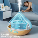 500ML Essential Oil Diffuser: Aroma Diffuser with Remote Control for Hotel Spa Yoga Room - Humidifier with 14 Colors LED Night Light for Bedroom Home Relaxation-Light Brown by CozyNest Decor