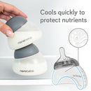 Nanobebe Breastmilk Bottle, Breastfeeding Newborn Breast Like, Anti Colic, Perfect Latch, Preserves Breast Milk nutrients, Twin-Pack Sage by TinyTreasures Baby Boutique