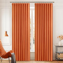 MIULEE 2 Panels Orange Back Tab Blackout Curtains 84 Inch Length for Living Room Bedroom Privacy, Rod Pocket/Pinch Pleated Fall Thermal Insulated Room Darkening Light Blocking Curtains 84 Inches Long by TinyTreasures Baby Boutique
