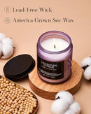 M&SENSE Lavender Citrus Scented Candle, Natural Soy Wax for Home Scented, Stress Relief 7.05oz 50H Burn Time Aromatherapy Candle Gift for Mom Friends Teacher & Spa Bath Yoga by CozyNest Decor