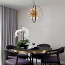 23.2'' Black Gold 12-Light Globe Sputnik Chandelier Modern Industrial Adjustable Hanging Ceiling Firework Pendant Light Fixture for Entryway Foyer Bedroom Dining Living Room Hallway by CozyNest Decor