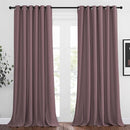 NICETOWN Dry Rose Curtain Panels - Home Decoration Thermal Insulated Solid Grommet Blackout Curtains/Drapes for Hall/Sliding Door (80" Wide by 108" Long, Dry Rose, Set of 2) by TinyTreasures Baby Boutique