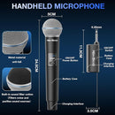 Wireless Microphone, Rechargeable Dual Cordless Handheld Dynamic Wireless Mics,NEWBAXS Karaoke Microphones with 1/4'' Output for Karaoke, Meeting, Singing, Church, Wedding by TinyTreasures Baby Boutique
