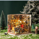Rolife DIY Miniature House Kit Sam's Study, Tiny House Kit for Adults to Build, Mini House Making Kit with Furnitures, Halloween/Christmas Decorations/Gifts for Family and Friends (Sam's Bookstore) by TinyTreasures Baby Boutique