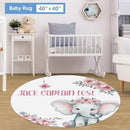Personalized Nursery Bedding Set, 5 Pcs Custom Crib Sets, Soft Baby Girl Set with Name, Double Layer Elephant Infant Bedding Set Customized Gifts for Toddlers by TinyTreasures Baby Boutique