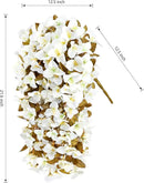 Bougainvillea Artificial Flowers Plants for Outdoors Outside Fall Autumn Decoration, 2 pcs Faux Silk Long Trailing Vines UV Resistant Look Real White Fake Flowers for Front Door Porch Planter Urn Yard by CozyNest Decor