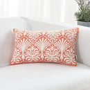 HWY 50 Pink Decorative Lumbar Pillow Cover Rectangle 12x20 Inch (1 Piece), Embroidered Cotton Farmhouse Cushion Cover Pillow Case for Sofa Couch Living Room Bed, Minimalist Floral by CozyNest Decor
