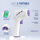 No-Touch Thermometer for Adults and Kids, Digital Thermometer with Fever Alarm, Fast Accurate Results, Easy for All Ages, FSA Eligible (Purple) by TinyTreasures Baby Boutique