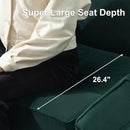 Belffin Modular Velvet Sectional Sofa with Chaise Lounge Sectional Sleeper Sofa with Storage Chaise Bed Couch for Living Room Green by CozyNest Decor