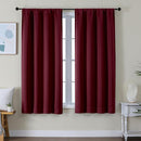 Simplebrand Ava Burgundy Blackout Curtains for Bedroom 63 Inch Length 2 Panels Set, Nursery Thermal Insulated Energy Saving Rod Pocket Window Treatment Curtains Blackout Drapes, W40 x L63 Inch by TinyTreasures Baby Boutique