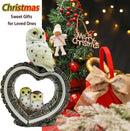 Solar Garden Lights, Solar Sculpture LED Lights, Outdoor Waterproof Handmade Resin Statue, Love Statue Decoration for Path, Yard, Lawn, Gift for Mom Christmas (White Love Owl) by GreenHaven Gardens
