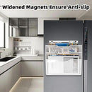 3-Tier Magnetic File Holder, No Drilling Installation File Cabinet Organizer, White Magnetic File Organizer, Magazine Rack, Magnetic Paper Holder for Refrigerator, File Cabinets,White by CozyNest Decor