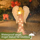 Solar Angel Garden Statues Outdoor with LED Lights –Garden Angel Figurine- Outdoor Lawn Decor Garden Figurine for Patio, Balcony, Yard, Ornament - Unique Housewarming Gifts by GreenHaven Gardens