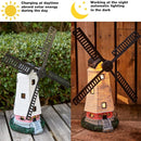 pearlstar Solar Garden Outdoor Windmill Lighthouse - 20" Solar Powered LED Lighthouse Garden Statue Waterproof Decorative Light for Landscape Decor Lawn Garden Table Patio Pathway Yard by GreenHaven Gardens