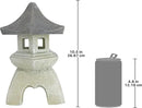 Design Toscano NG729869 Asian Pagoda Statues Medium - Set of Two,two tone stone by GreenHaven Gardens