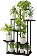 Bamworld 7 Tier Plant Stand Indoor, Large Metal Plant Shelf for Multiple Plants, Tall Tiered Flower Stand for Patio Garden Balcony Living Room Bedroom(Black) by GreenHaven Gardens
