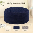 4FT Memory Foam Bean Bag Chair for Adults/Teens, Bean Bag Sofa with Fluffy Removable Cover, for Living Room Bedroom, Blue by CozyNest Decor