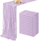 12 Pack Lilac Cheesecloth Table Runner 10FT Rustic Gauze Cheese Cloth Table Runner for Wedding 20 x 120 Inch Long Bridal Baby Shower Table Decor Boho Fabric Sheer Birthday Party Table Decorations by CozyNest Decor