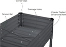 Galvanized Raised Garden Beds Outdoor with Legs // 48×24×31in Elevated Planter Box for Vegetables, Flowers (Gray) // Large Metal Garden Bed for Backyard Patio Gardening by GreenHaven Gardens
