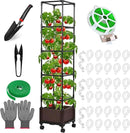 Lezmarket Self Watering Tomato Planter with Trellis for Patio, 55.9" Raised Garden Bed Planter Pot with Trellis, Plant Supports and Garden Shovel for Tomatoes, Climbing Plants by GreenHaven Gardens