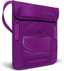 VENTURE 4TH Passport Holder Neck Wallet with RFID Blocking Nylon Lining - Hidden Neck Pouch for Travel (Sleek Purple) by TinyTreasures Baby Boutique