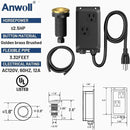 Garbage Disposal Air Switch Kit -Professional- Dual Outlet, Sink Top Waste Disposer On/Off, Garbage Disposal Button, Brass Made Cover, UL Listed by CozyNest Decor