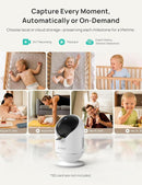 VistaView Smart WiFi Baby Monitor with 2 Cameras- 5” 1080P Split Screen & 2K Camera App Control, Cry & Motion Alerts, Night Vision, 5000mAh Battery, 2-Way Talk, Triple Security, 1279ft Range by TinyTreasures Baby Boutique