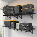 4 Pack Heavy Duty Garage Wall Shelving Set (2x3ft), Wall Mounted Garage Shelves 1000lbs Capacity, 24"x72" Shelf Storage Rack Floating Shelves, Black by GreenHaven Gardens