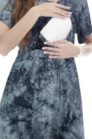 Smallshow Women's Maternity Nursing Dresses Split Long Dress for Breastfeeding by TinyTreasures Baby Boutique