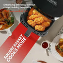 5.8QT Digital Air Fryer with Viewable Window, Adjust Temp & Timer, Air Frying, Reheat, Easy for Frozen Food, Snacks, Dinner, Large Square Basket than Round, Portable for Family & Apartment by CozyNest Decor