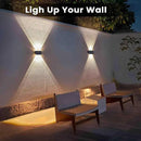 Fence Lights Solar Powered, 12-Pack Solar Fence Lights Up/Down Flexible Buttons, IP67 Waterproof for Outdoor, 120LM Bright, Auto Dusk to Dawn for Wall/Stairs/Yard/Railing/Deck/Pathway (Warm White) by GreenHaven Gardens